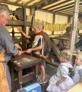 Gutenberg-laugets medieval printing press